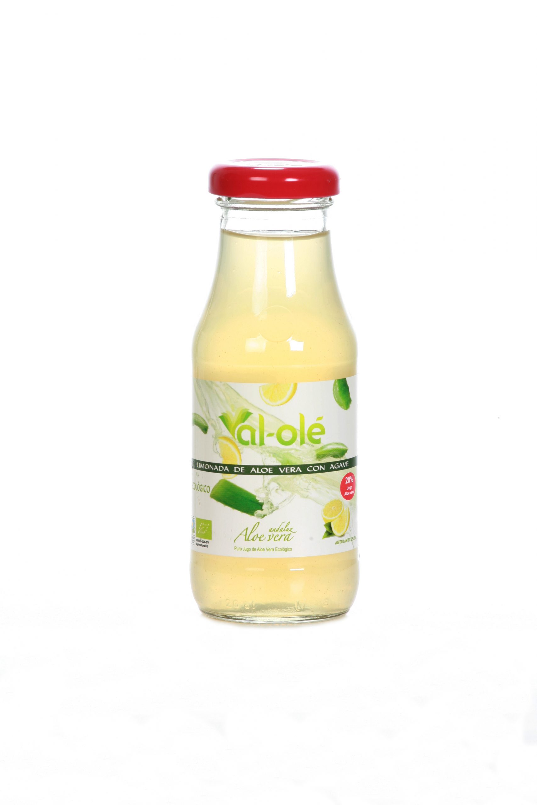 Jugo de aloe vera (96%) miel y limón Ecológico Sin filtrar Para